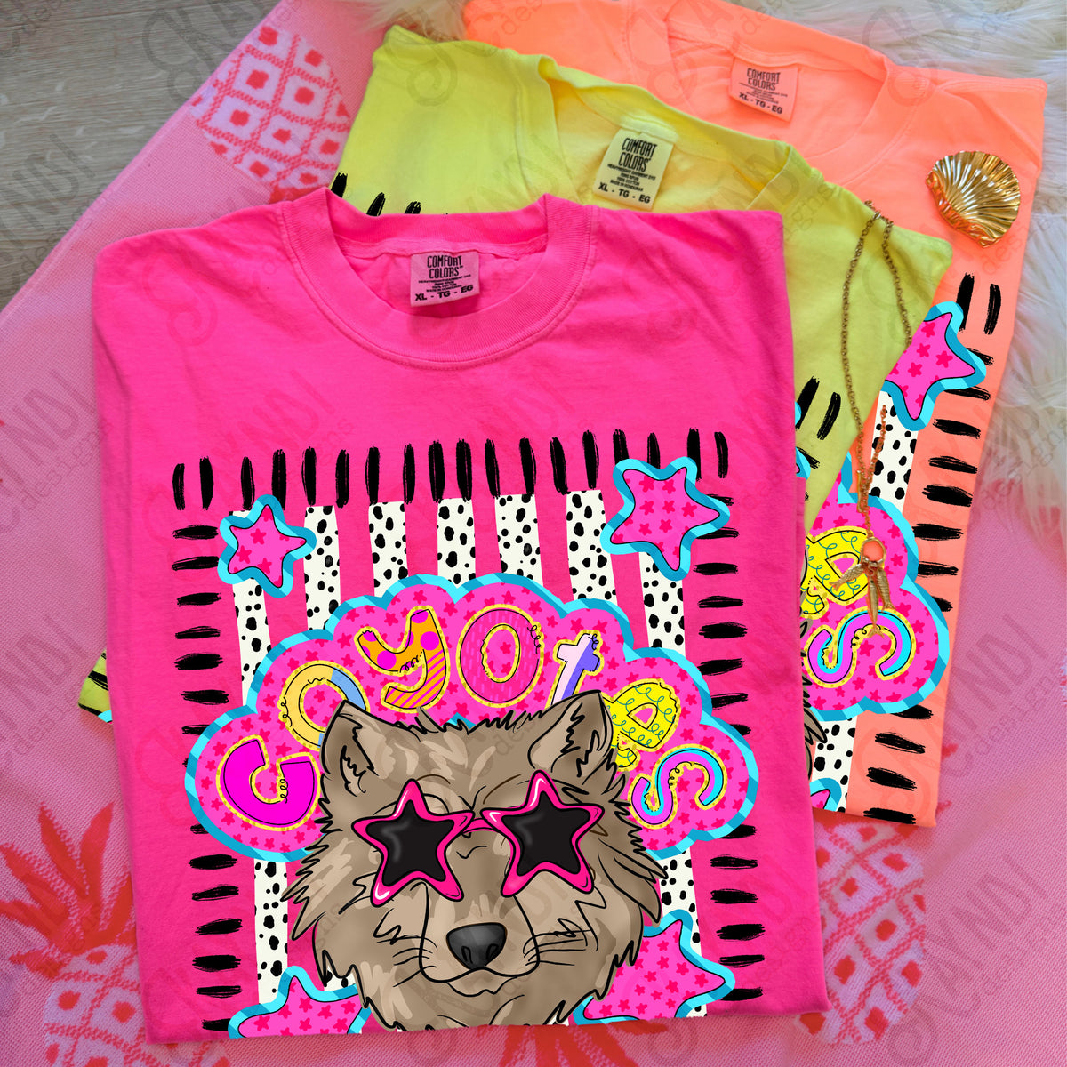 Coyotes doodle star sunglasses (Kayndi) DTF Transfer