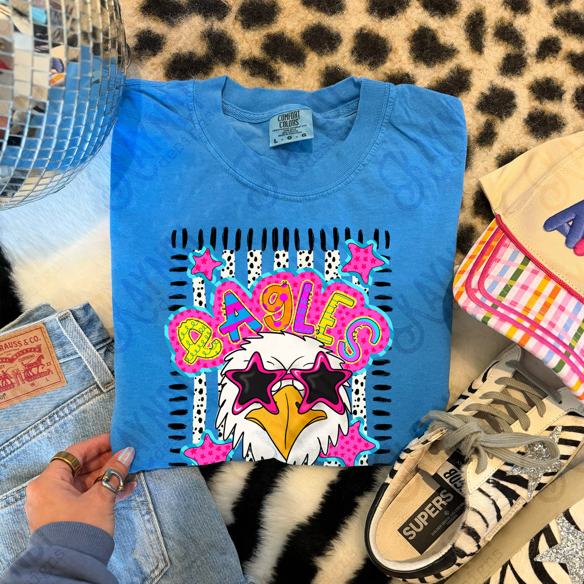 eagles doodle star sunglasses mascots (kayndi) DTF transfer
