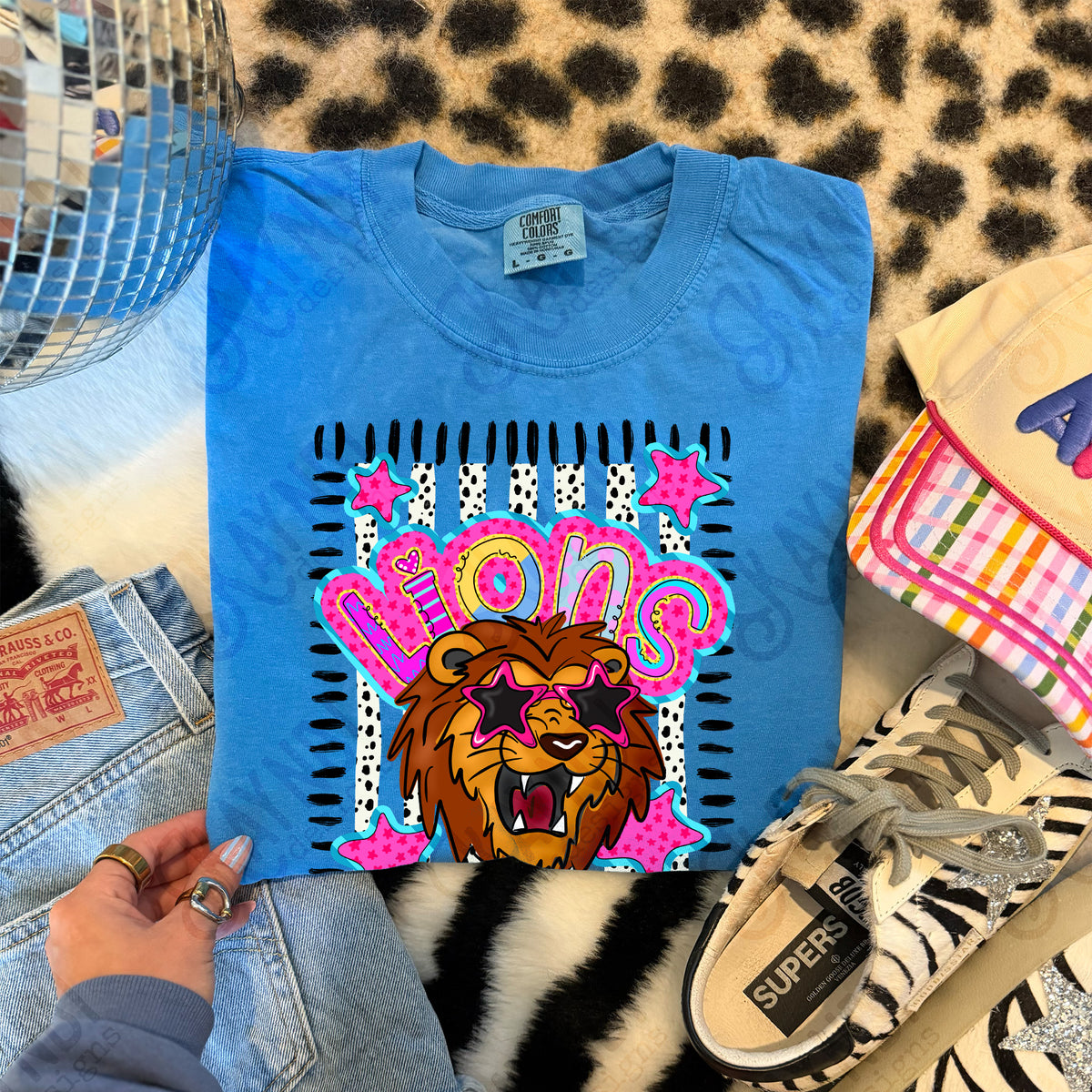 Lions doodle star sunglasses (Kayndi) DTF Transfer