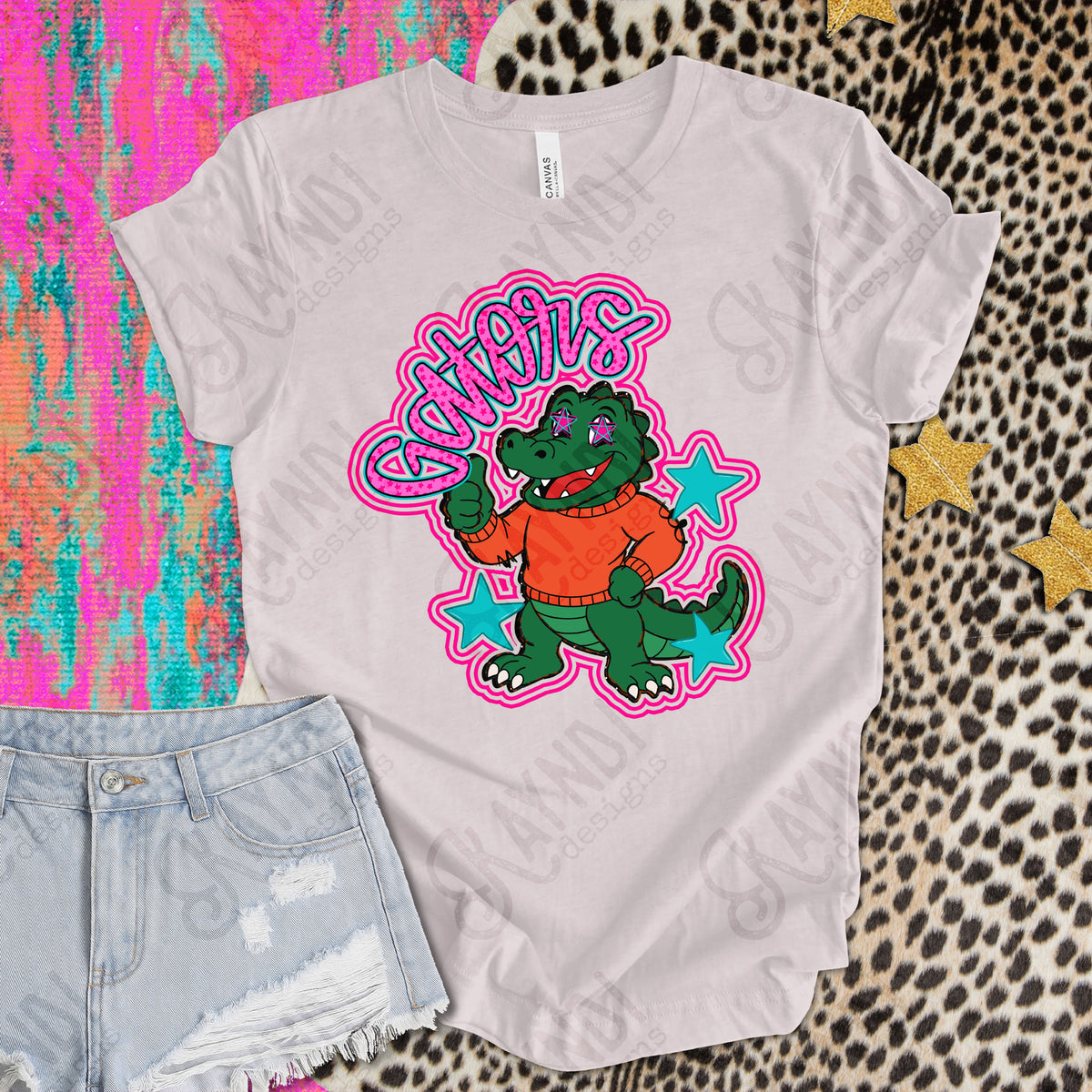 gators pink friendly mascot (kayndi) DTF transfer
