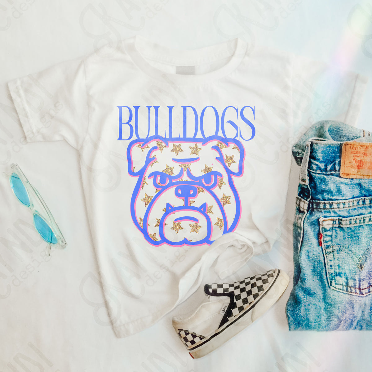 bulldogs glitter star mascots (kayndi) DTF transfer