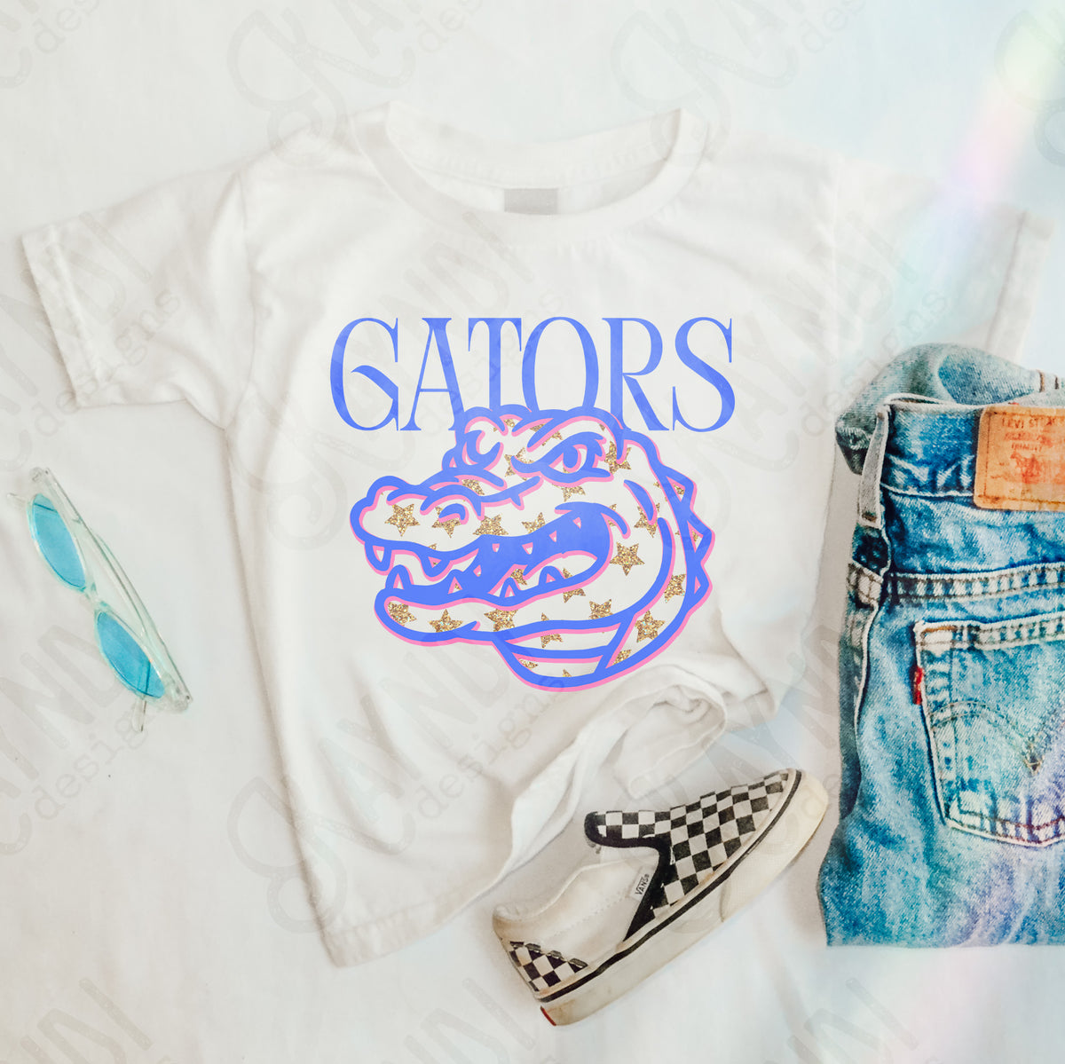 gators glitter star mascots (kayndi) DTF transfer