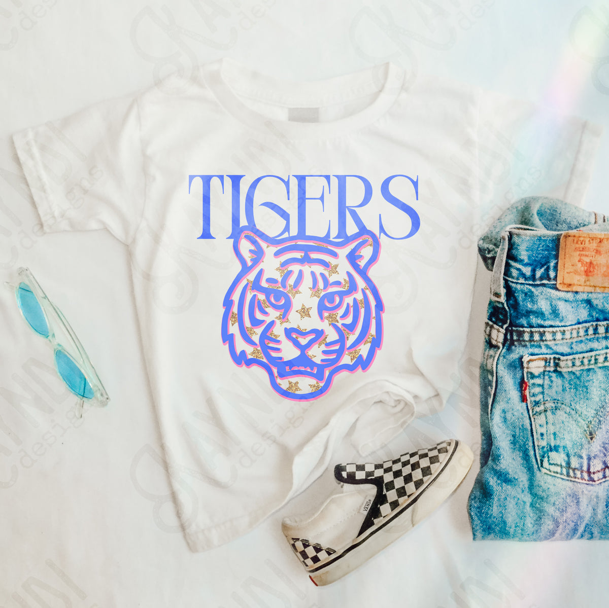 tigers glitter star mascots (kayndi) DTF transfer