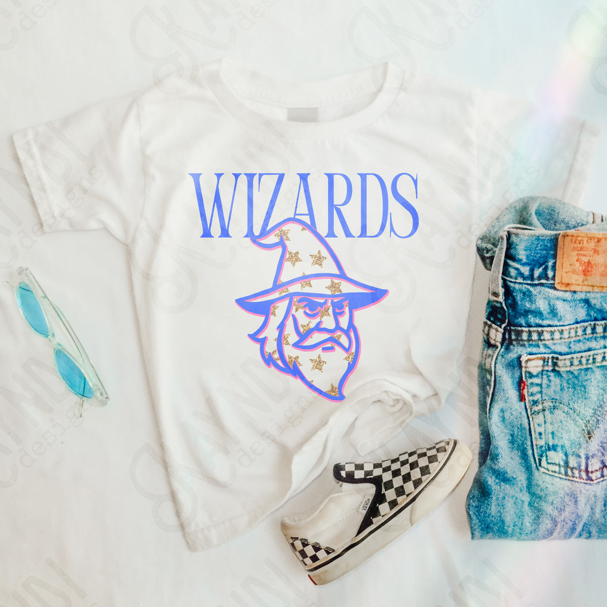 wizards glitter star mascots (kayndi) DTF transfer
