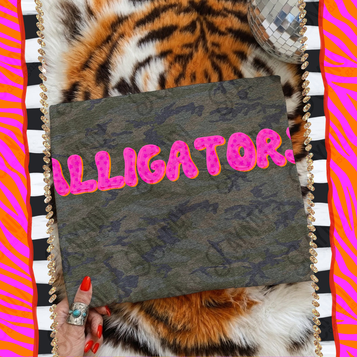 ALLIGATOR bubble star mascot (kayndi) DTF Transfer