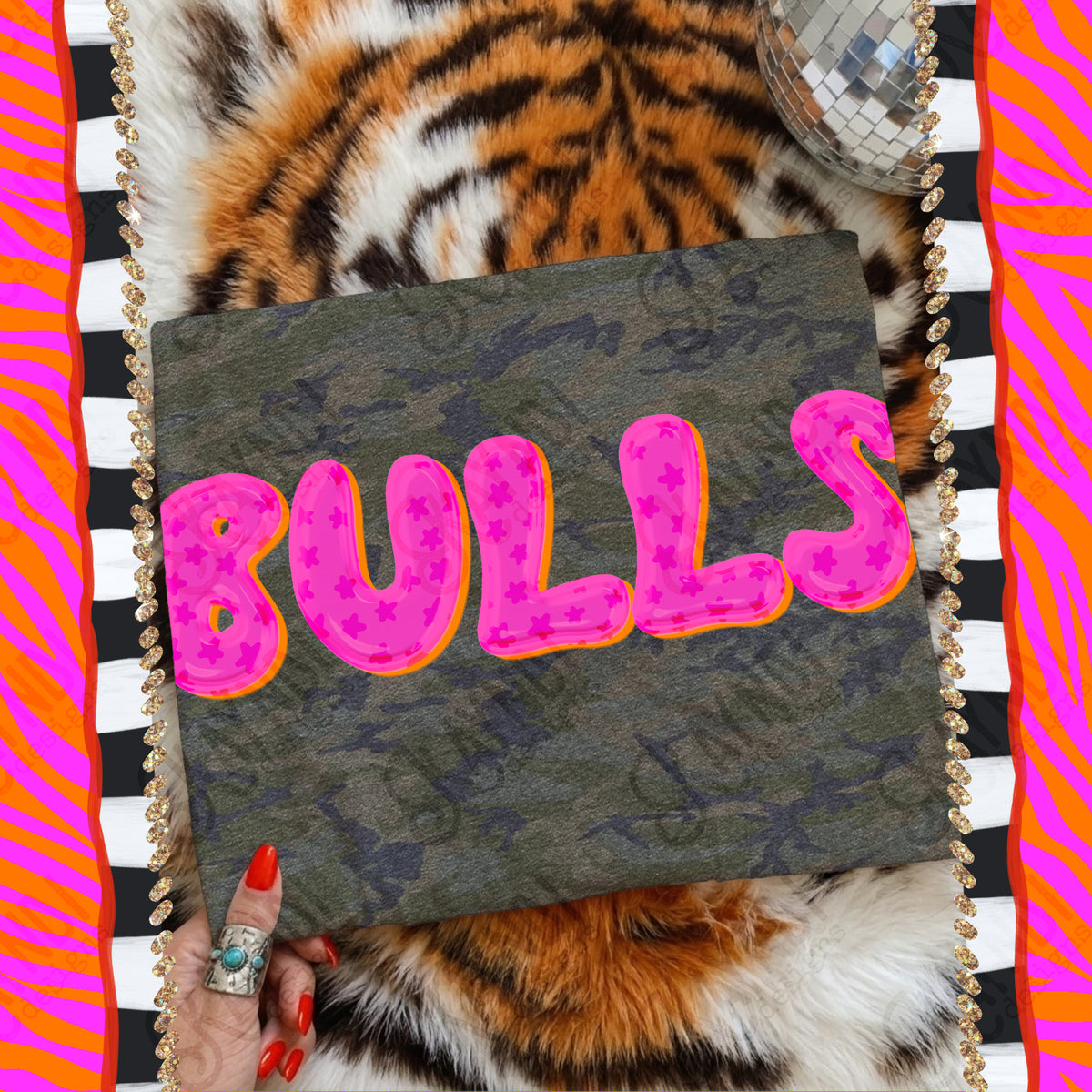 BULLS bubble star mascot (kayndi) DTF Transfer