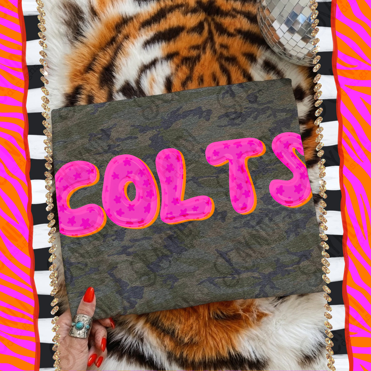 COLTS bubble star mascot (kayndi) DTF Transfer