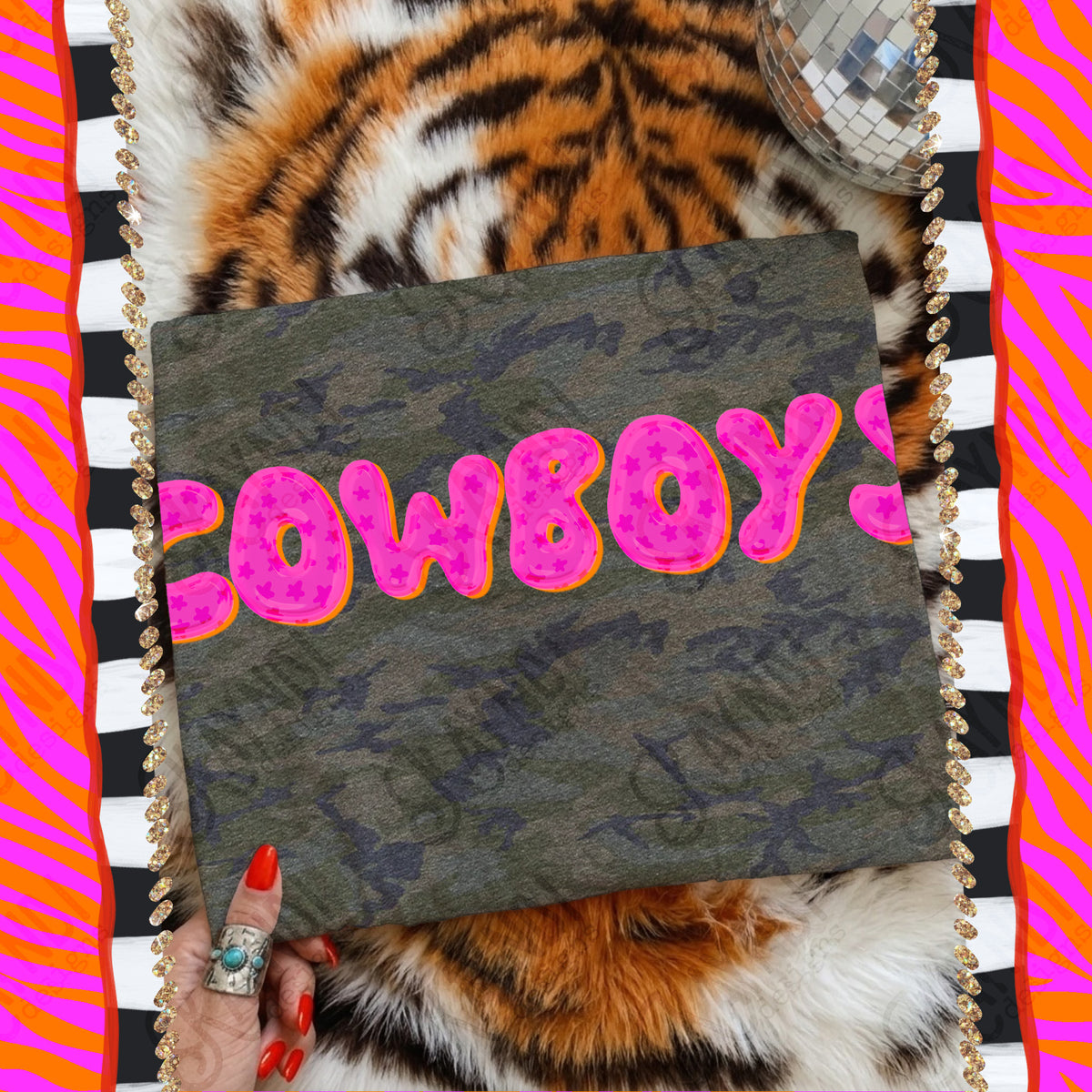 COWBOYS bubble star mascot (kayndi) DTF Transfer