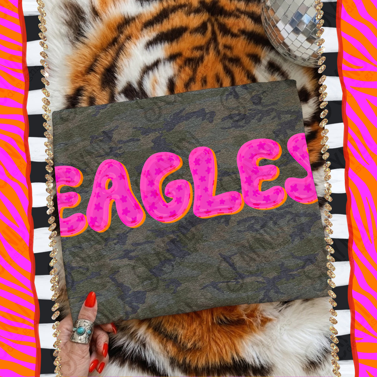 EAGLES bubble star mascot (kayndi) DTF Transfer