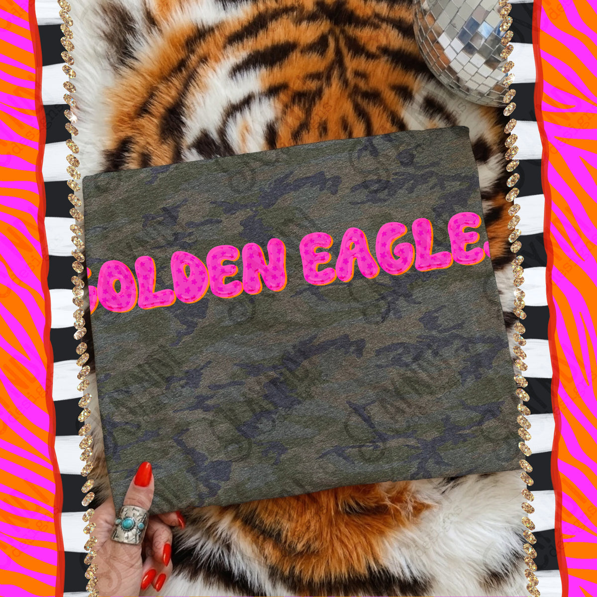 GOLDEN EAGLES bubble star mascot (kayndi) DTF Transfer