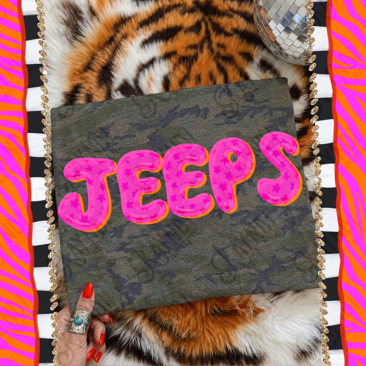 JEEPS bubble star mascot (kayndi) DTF Transfer