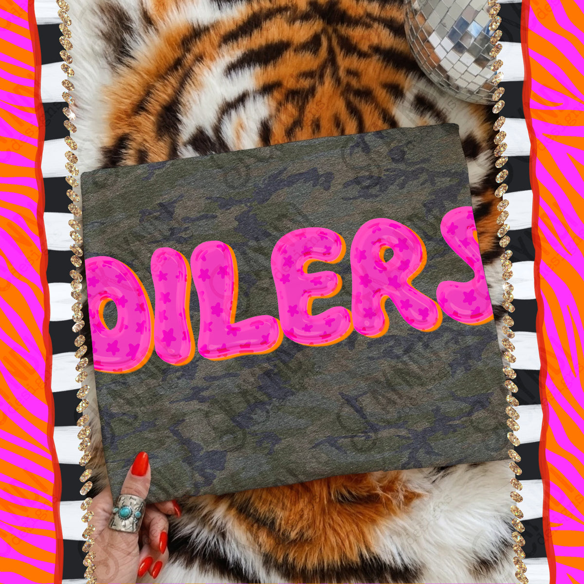 OILERS bubble star mascot (kayndi) DTF Transfer