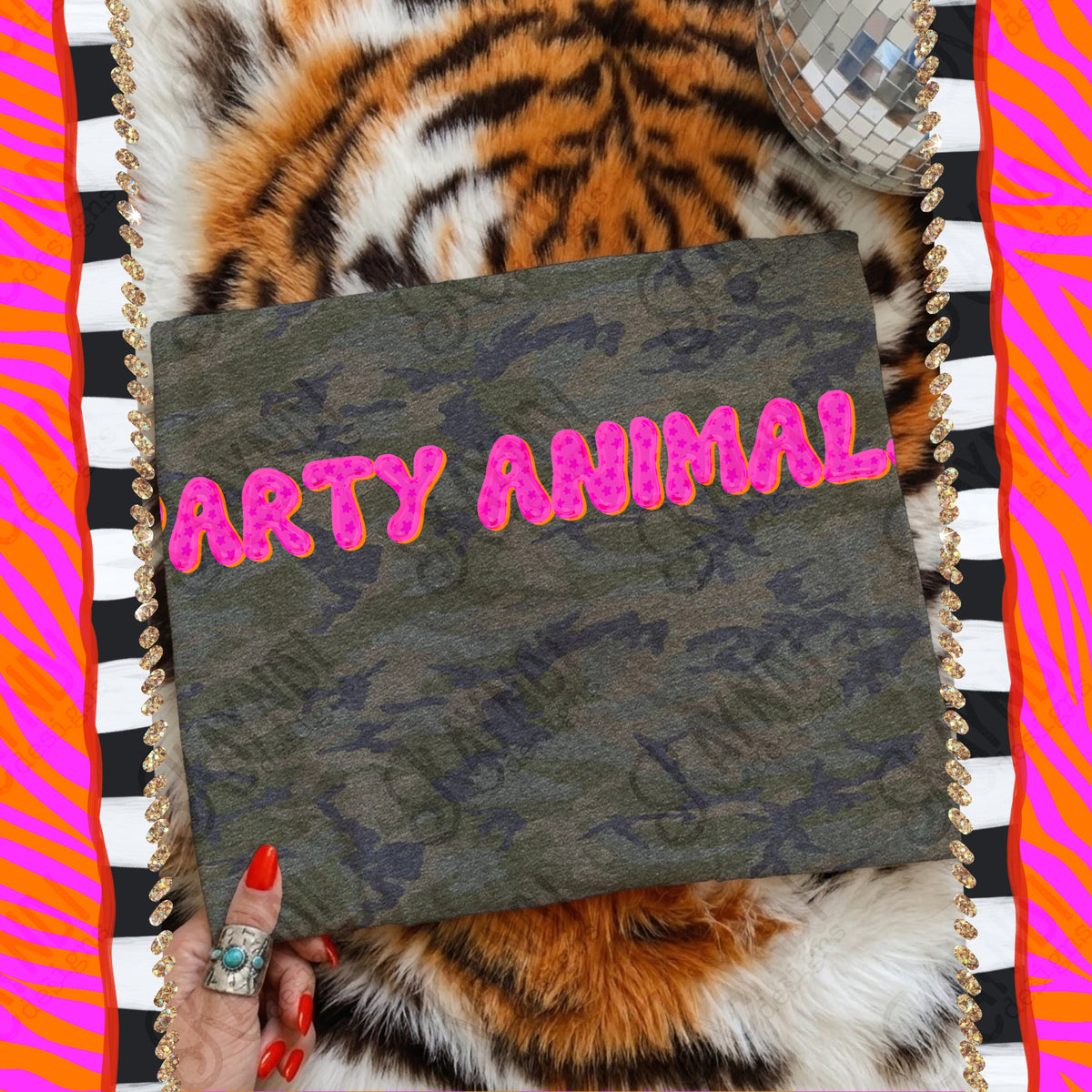 PARTY ANIMAL bubble star mascot (kayndi) DTF Transfer