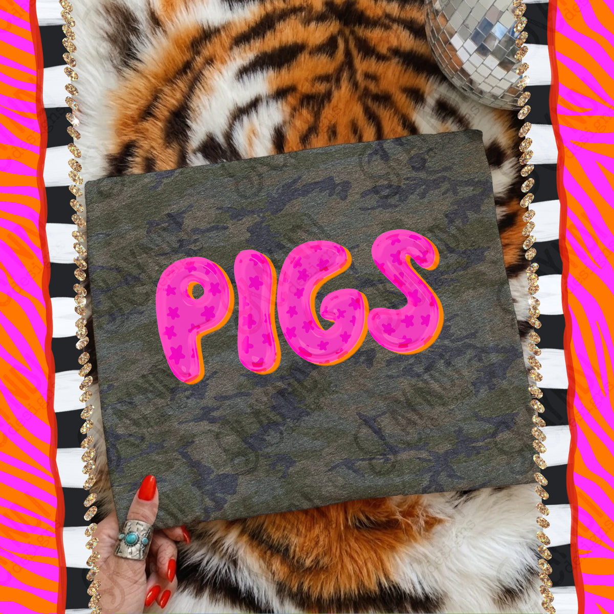 PIGS bubble star mascot (kayndi) DTF Transfer