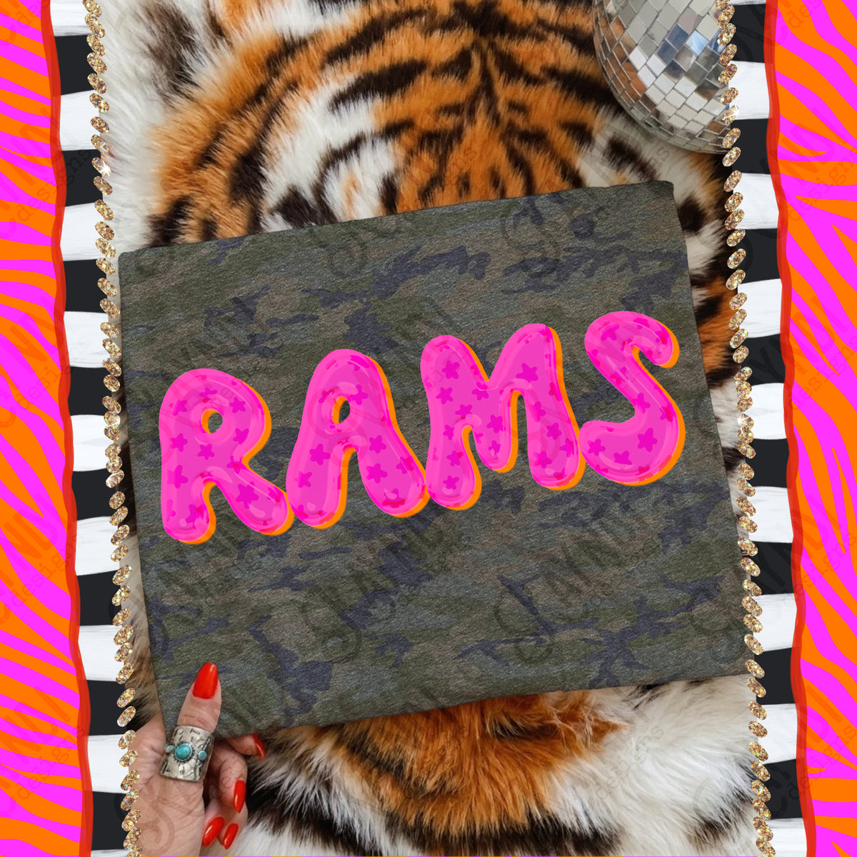 RAMS bubble star mascot (kayndi) DTF Transfer