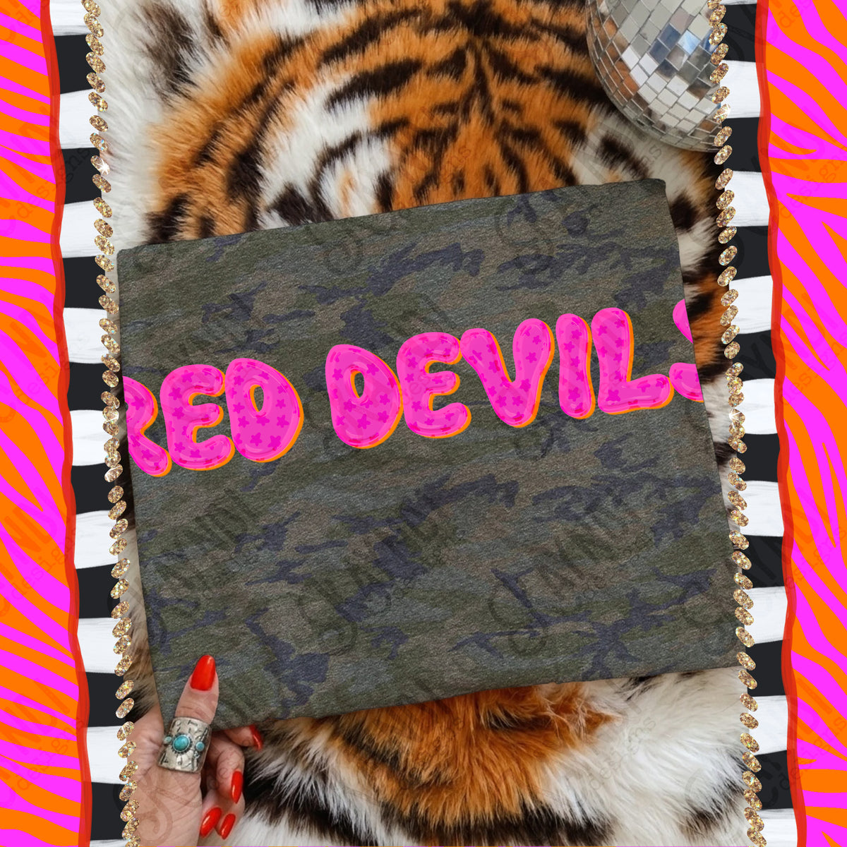 RED DEVILS bubble star mascot (kayndi) DTF Transfer