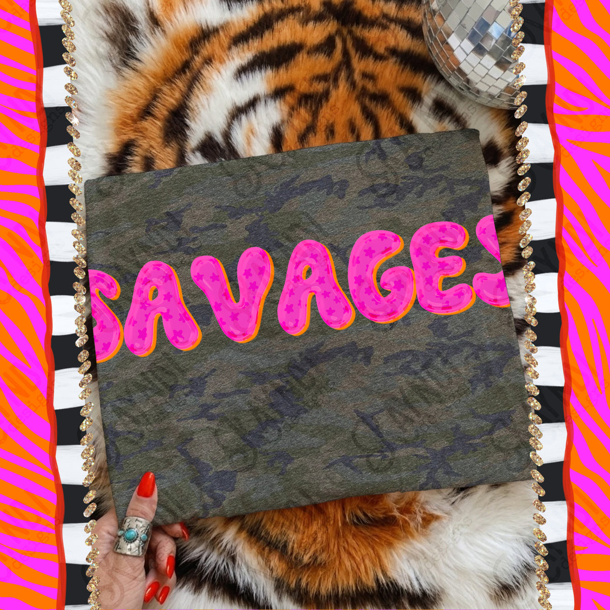 SAVAGES bubble star mascot (kayndi) DTF Transfer