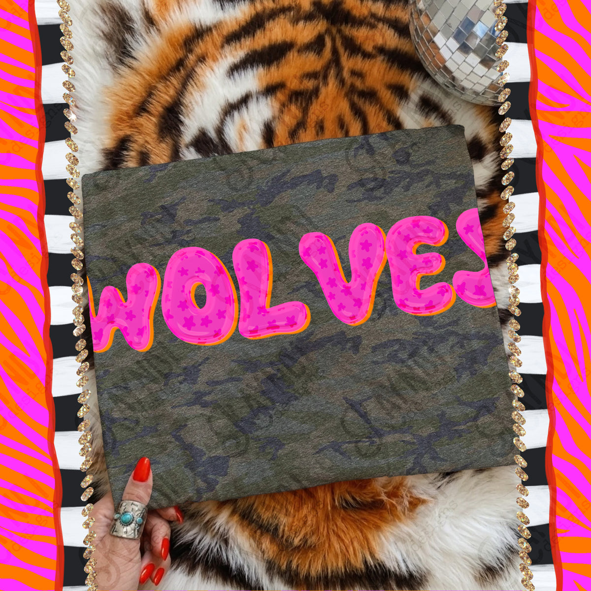 WOLVES bubble star mascot (kayndi) DTF Transfer