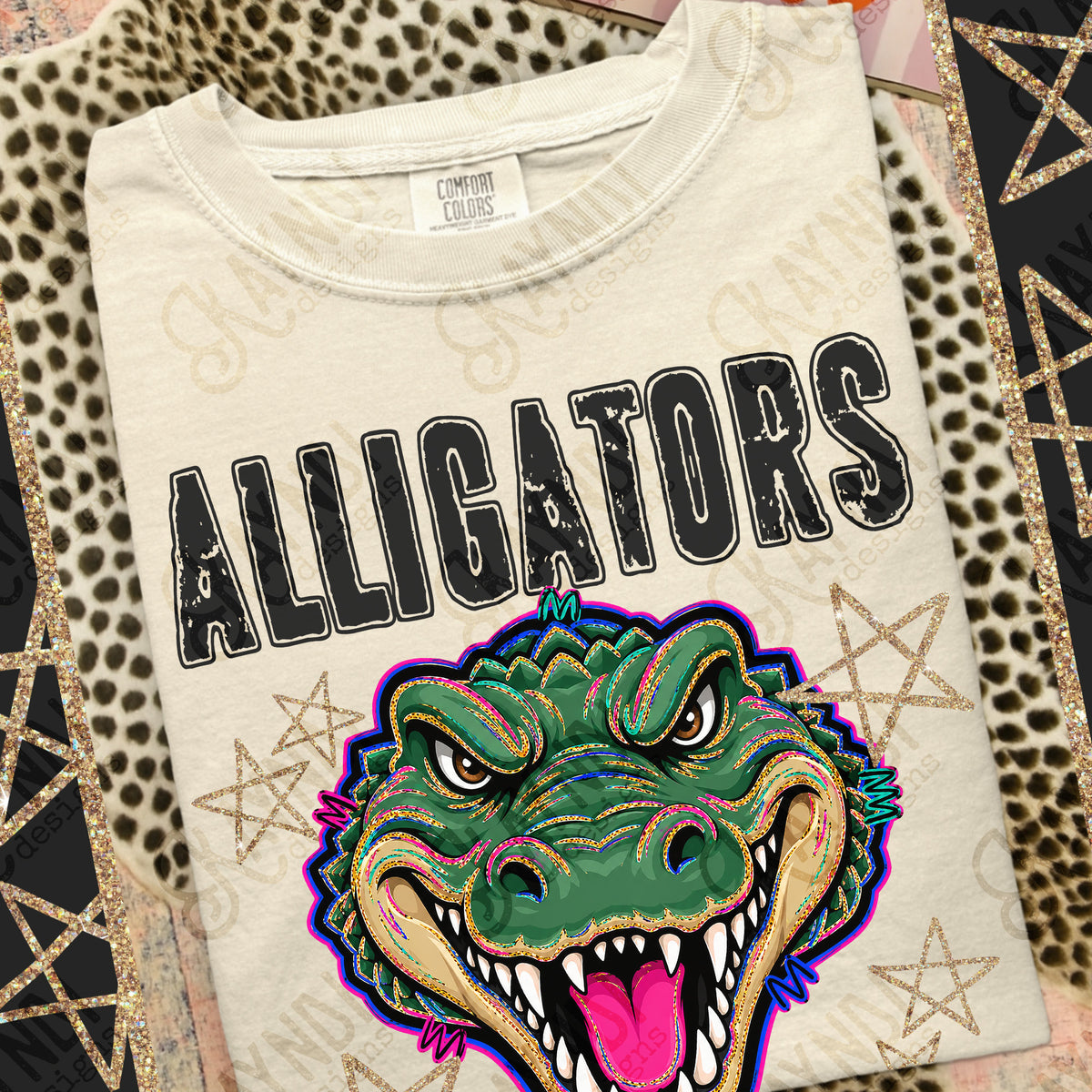 Alligators- Grunge Varsity Mascots (Kayndi) DTF Transfer