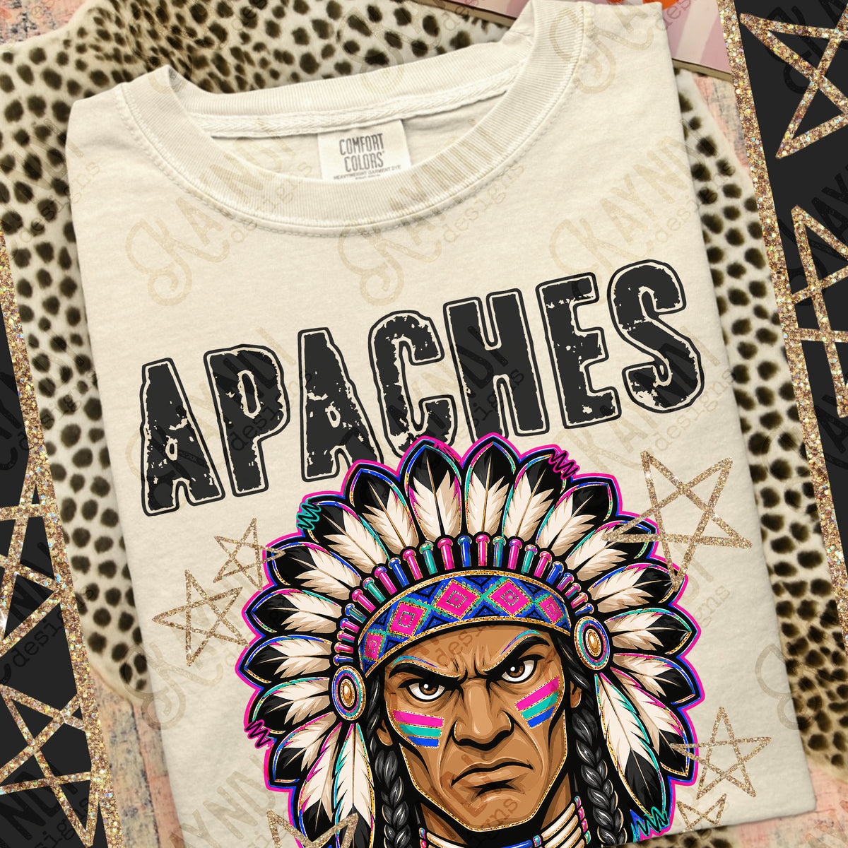Apache-Grunge Varsity Mascots (Kayndi) DTF Transfer