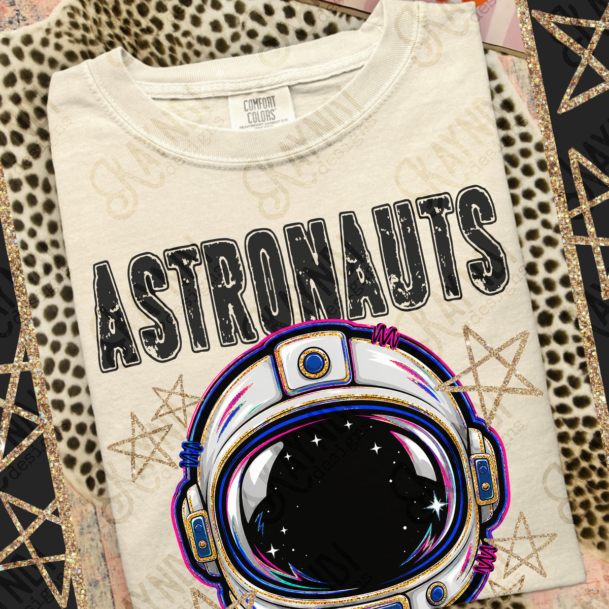 Astronauts- Grunge Varsity Mascots (Kayndi) DTF Transfer