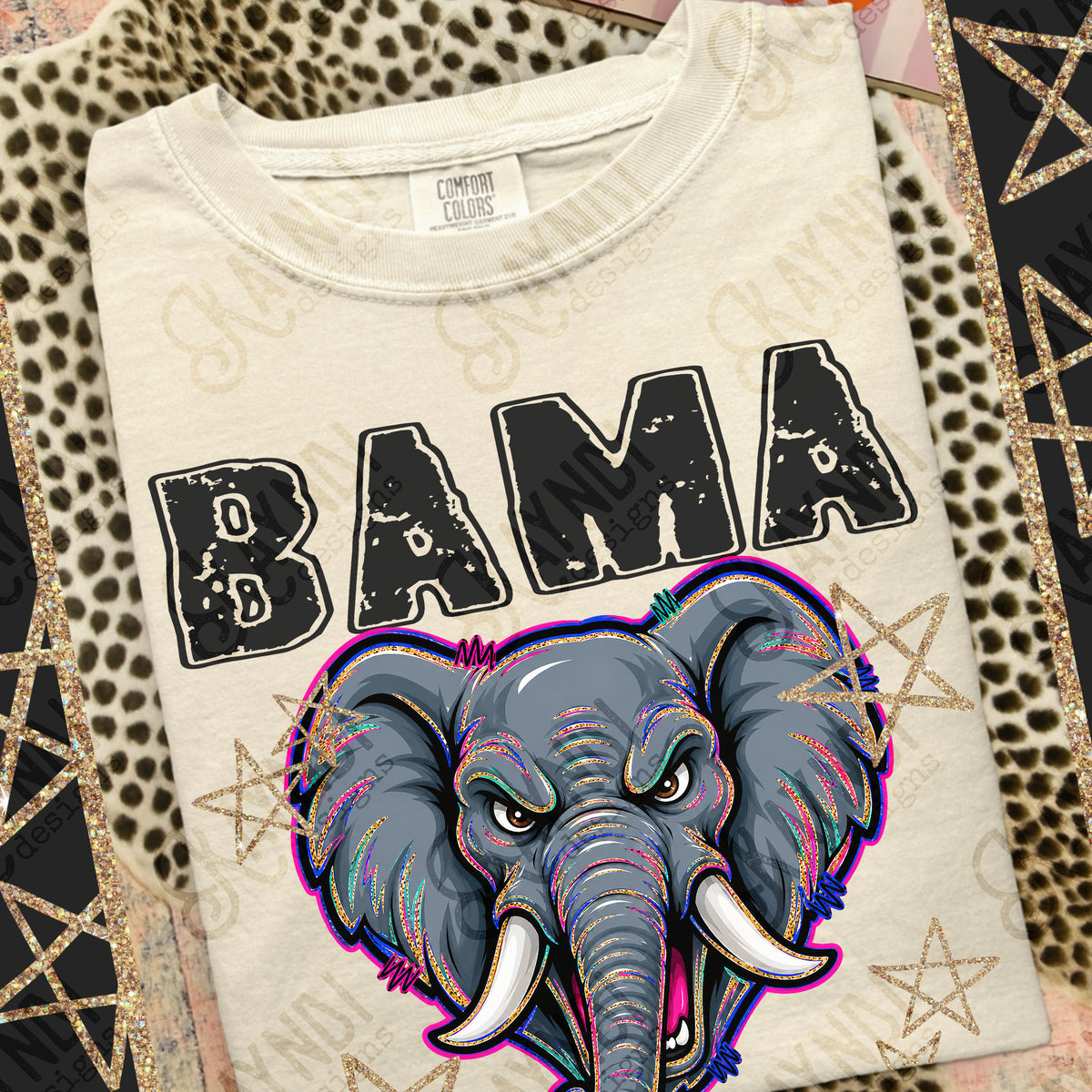 Bama- Grunge Varsity Mascots (Kayndi) DTF Transfer