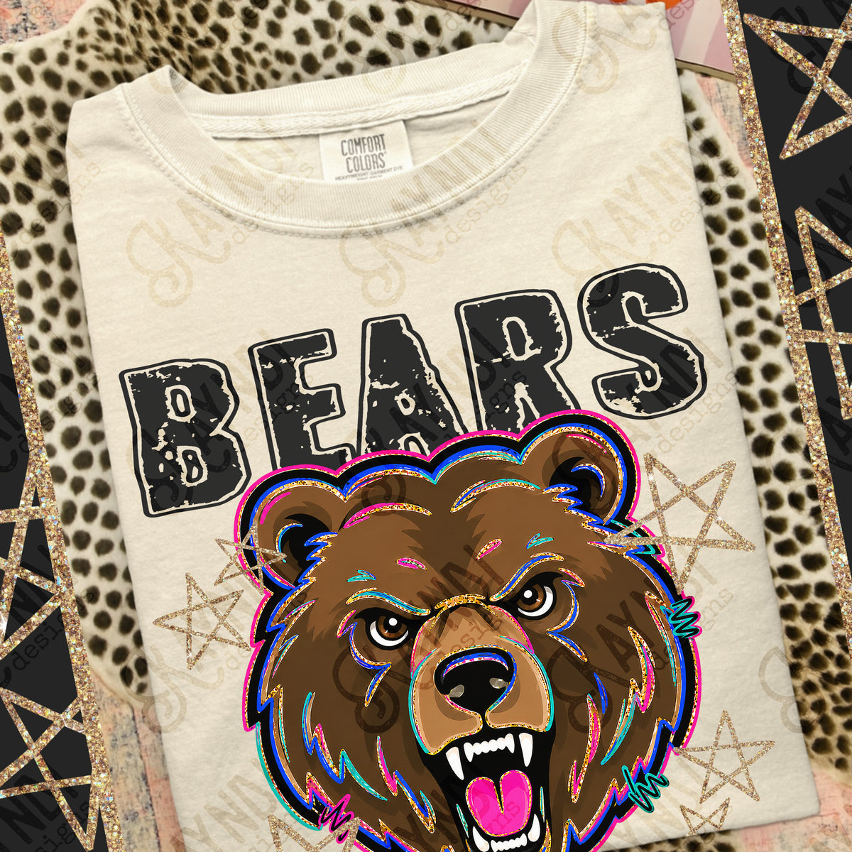 Bears- Grunge Varsity Mascots (Kayndi) DTF Transfer