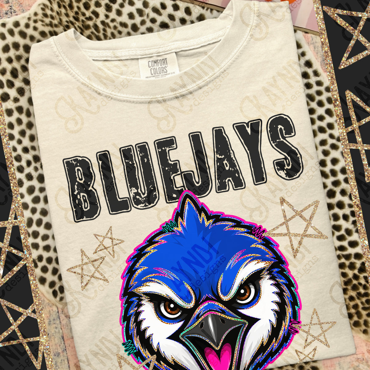 Bluejays - Grunge Varsity Mascots (Kayndi) DTF Transfer