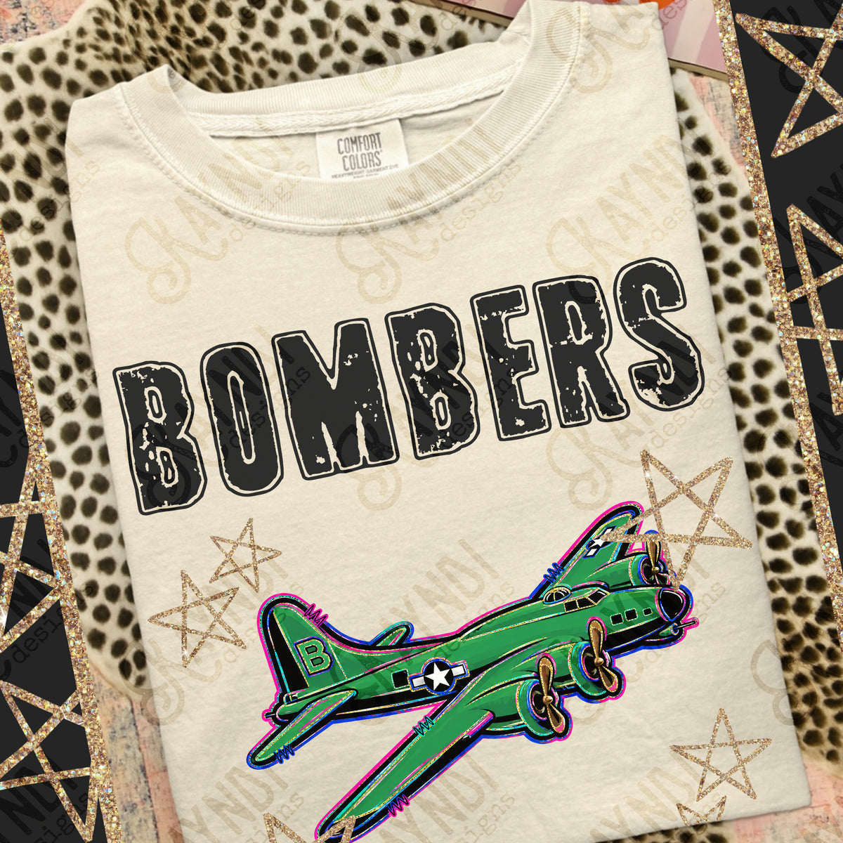 Bombers- Grunge Varsity Mascots (Kayndi) DTF Transfer