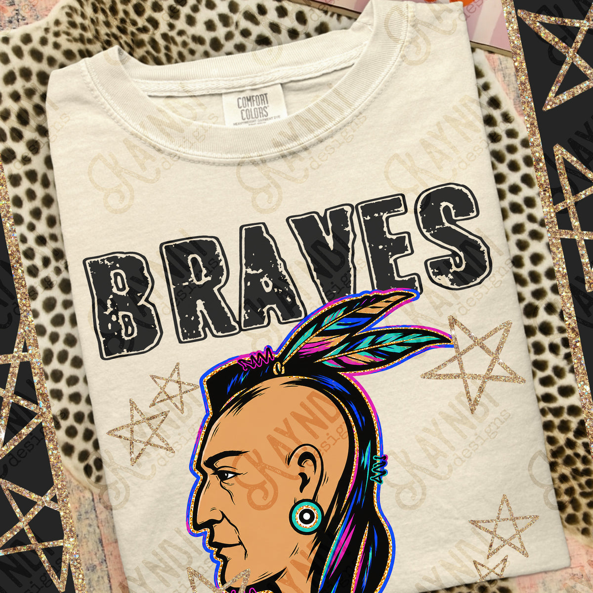 Braves-Grunge Varsity Mascots (Kayndi) DTF Transfer