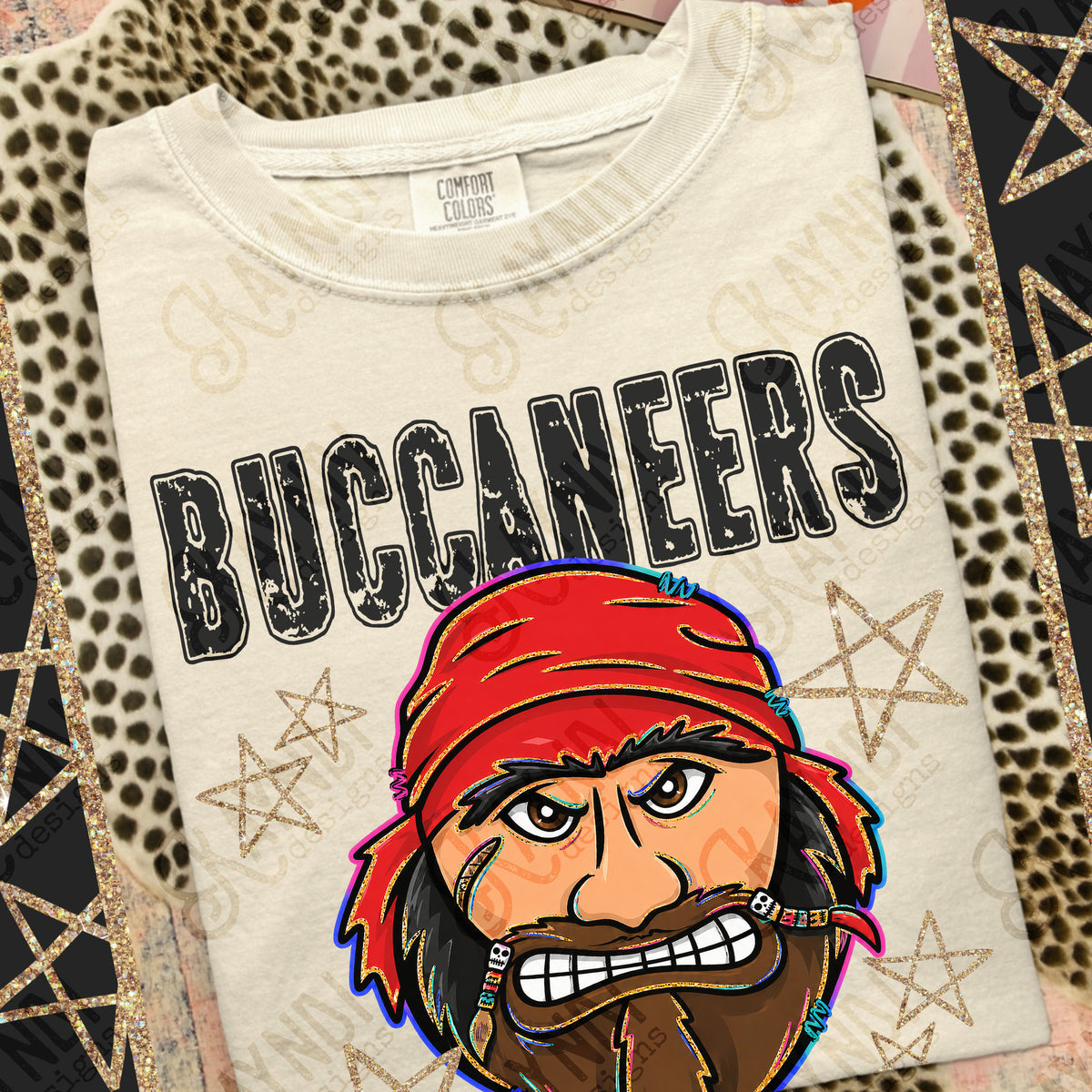 Buccaneers-Grunge Varsity Mascots (Kayndi) DTF Transfer