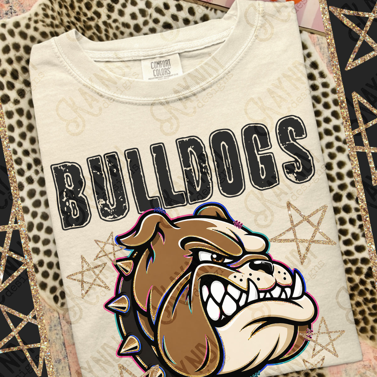 Bulldogs - Grunge Varsity Mascots (Kayndi) DTF Transfer
