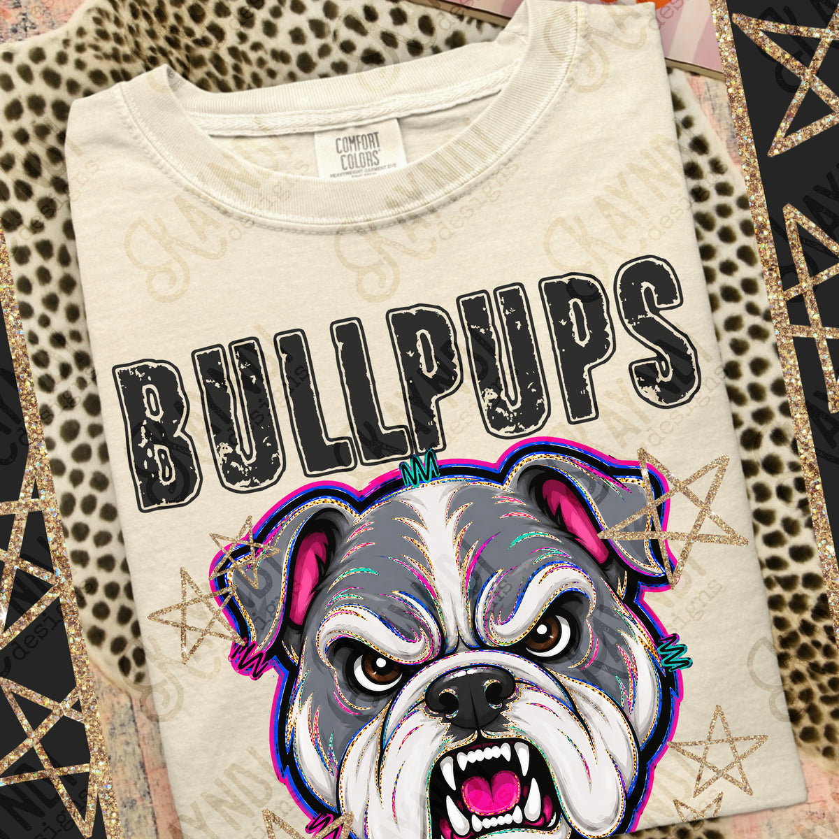 Bullpups-Grunge Varsity Mascots (Kayndi) DTF Transfer