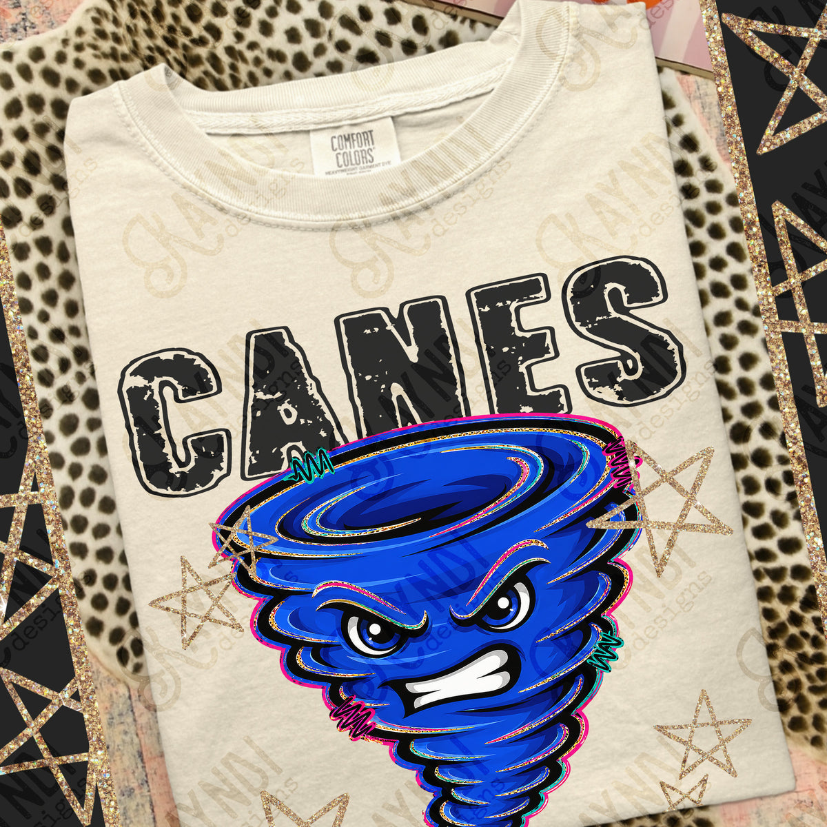 Canes-Grunge Varsity Mascots (Kayndi) DTF Transfer
