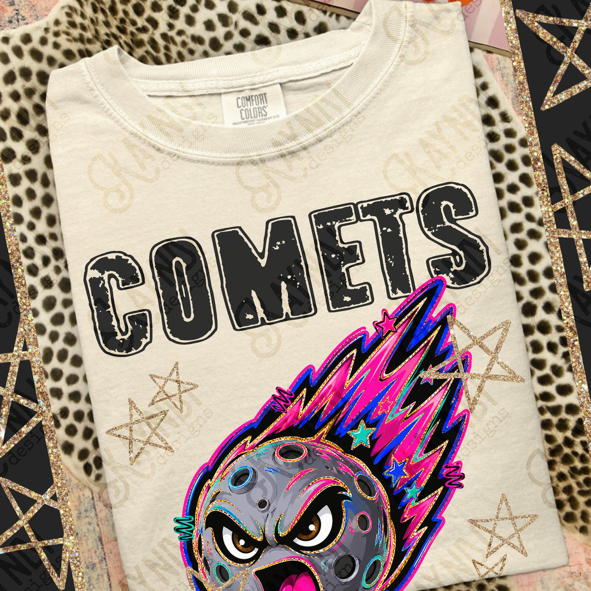 Comets - Grunge Varsity Mascots (Kayndi) DTF Transfer