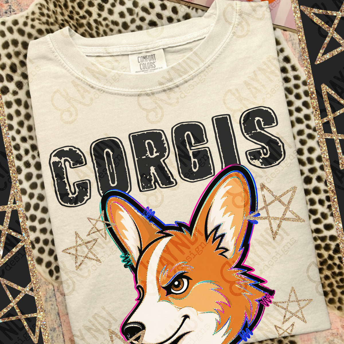 Corgis-Grunge Varsity Mascots (Kayndi) DTF Transfer