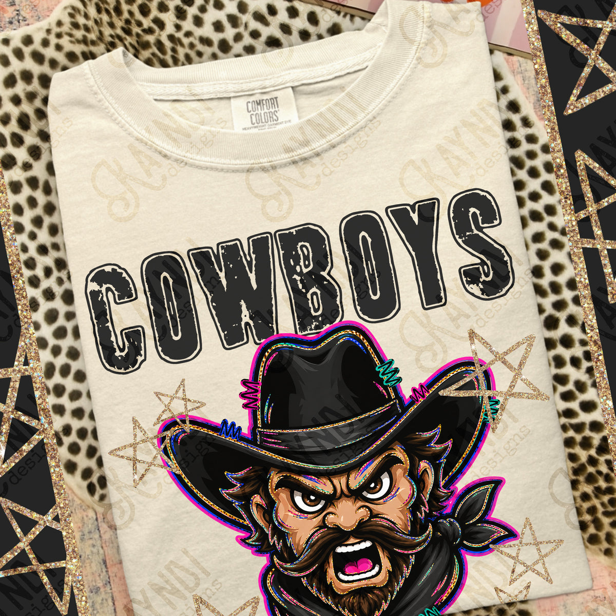 Cowboys-Grunge Varsity Mascots (Kayndi) DTF Transfer