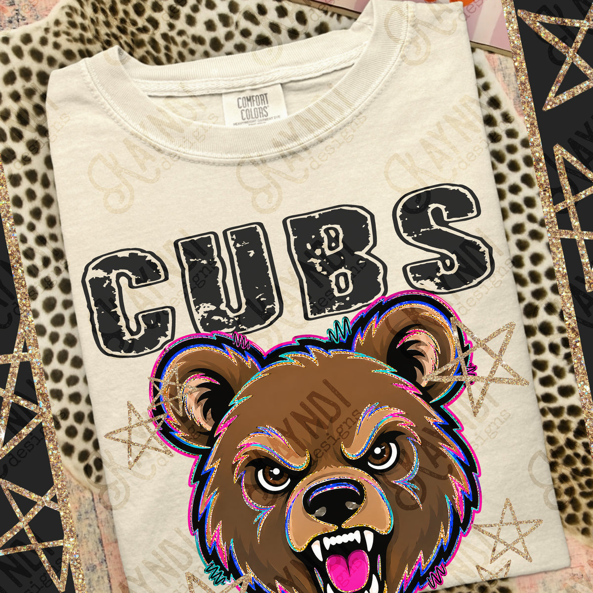 Cubs - Grunge Varsity Mascots (Kayndi) DTF Transfer