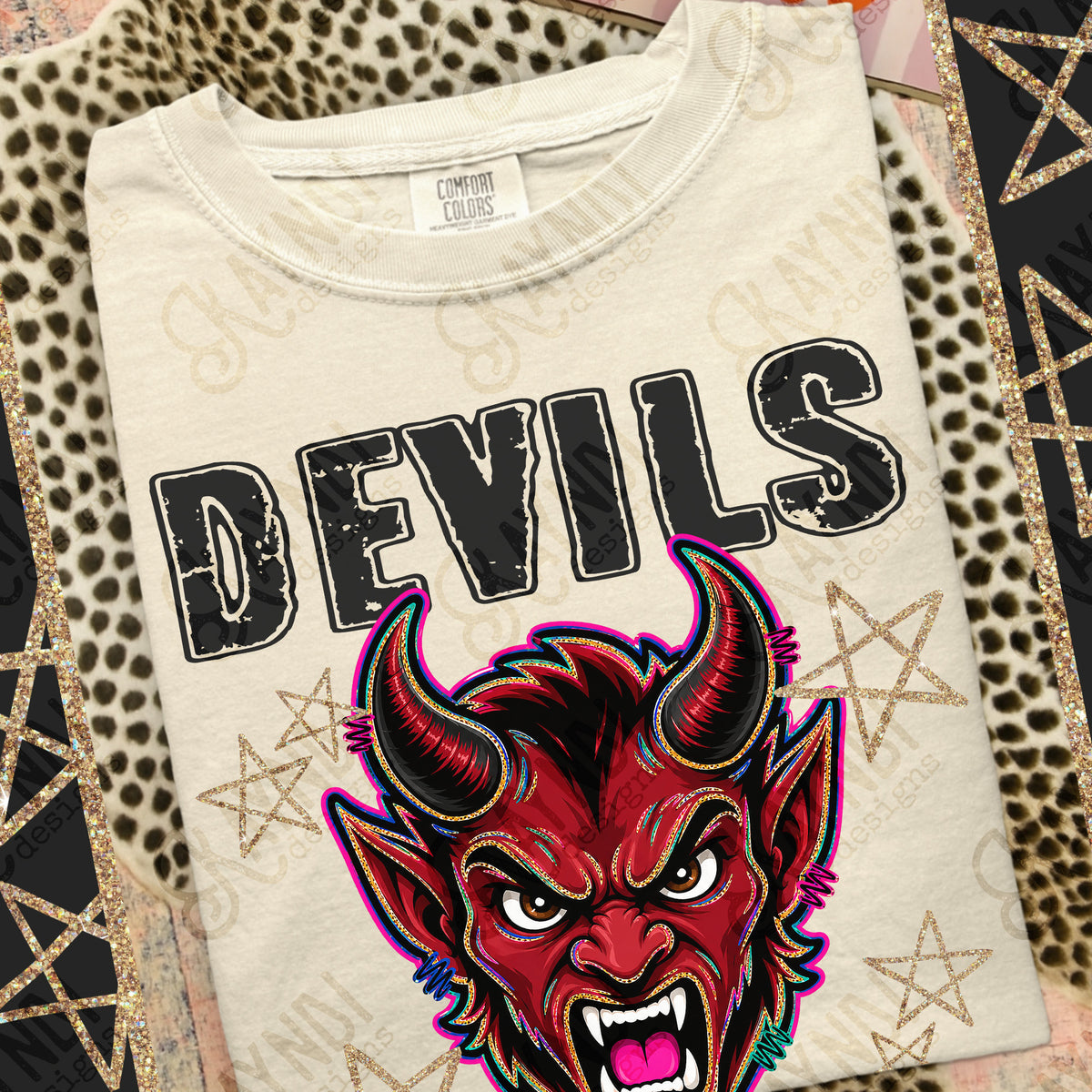 Devils - Grunge Varsity Mascots (Kayndi) DTF Transfer