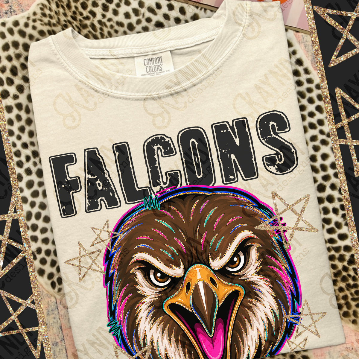 Falcons - Grunge Varsity Mascots (Kayndi) DTF Transfer