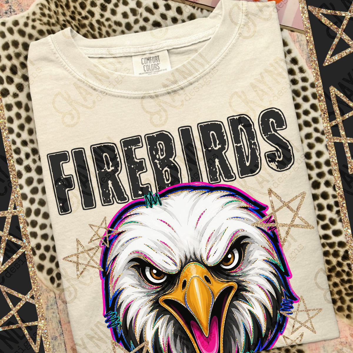 Firebirds-Grunge Varsity Mascots (Kayndi) DTF Transfer