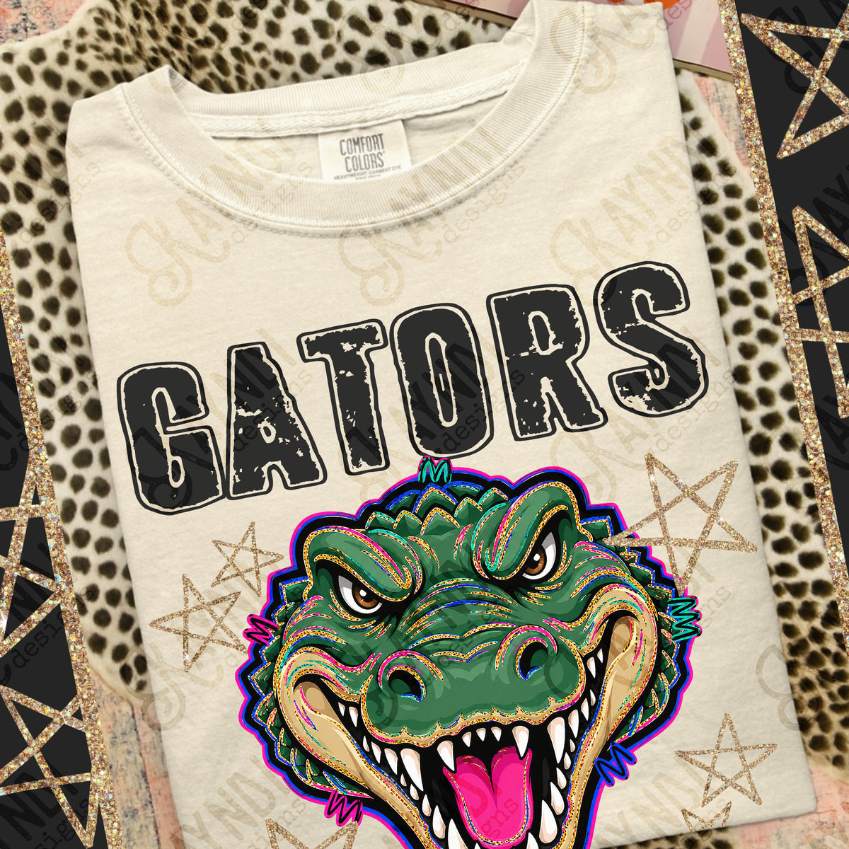 Gators- Panthers- Grunge Varsity Mascots (Kayndi) DTF Transfer