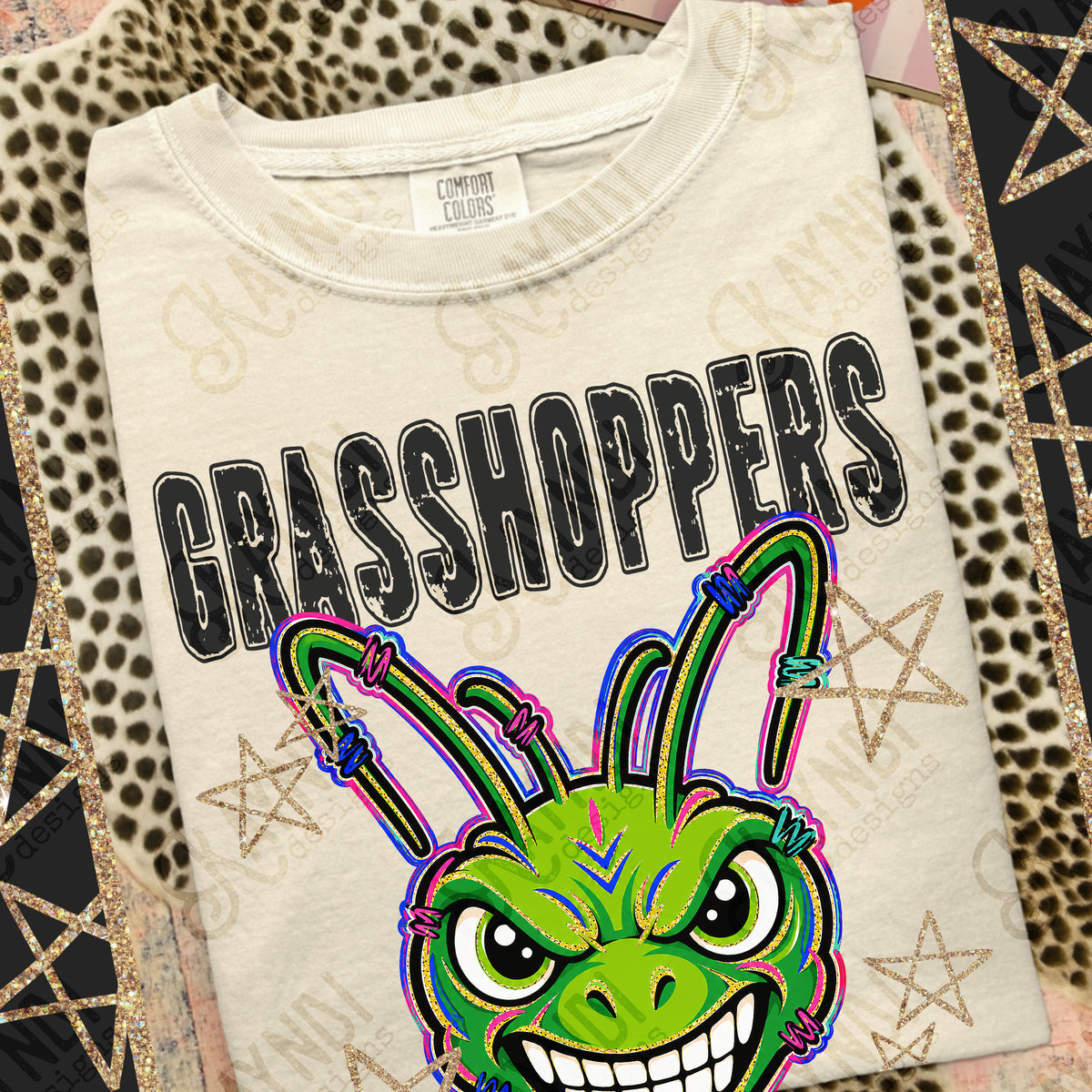 Grasshoppers-Grunge Varsity Mascots (Kayndi) DTF Transfer