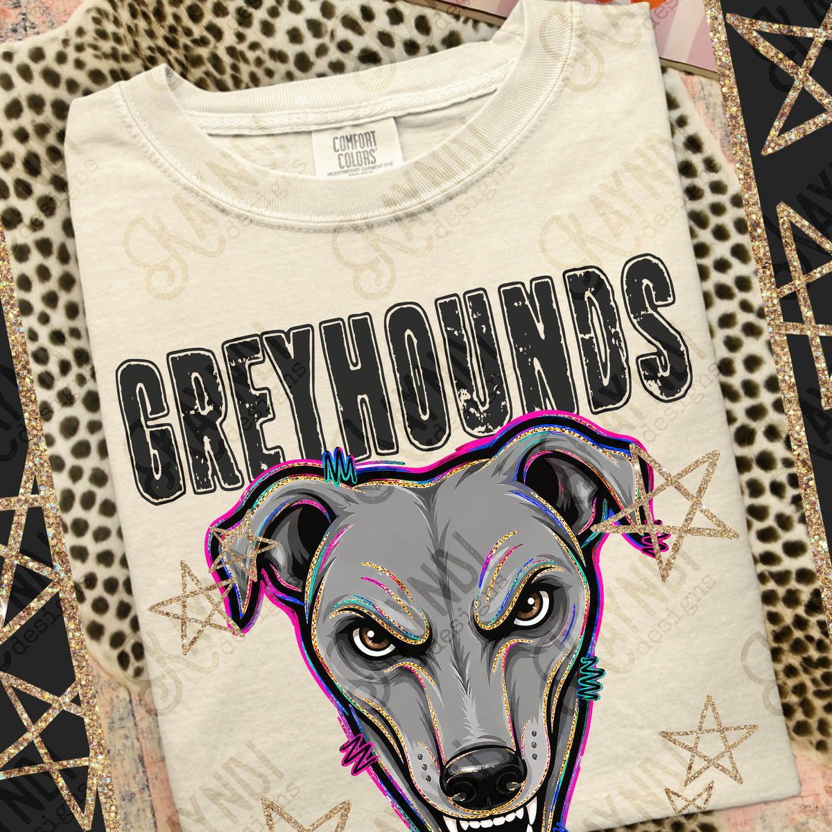 Greyhounds - Grunge Varsity Mascots (Kayndi) DTF Transfer