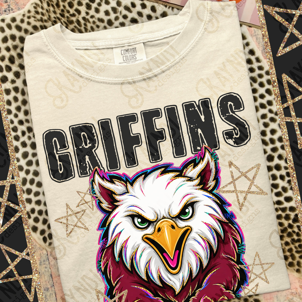 Griffins - Grunge Varsity Mascots (Kayndi) DTF Transfer
