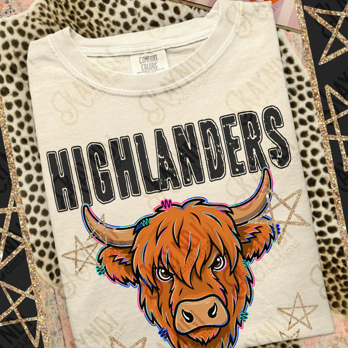 Highlanders- Grunge Varsity Mascots (Kayndi) DTF Transfer