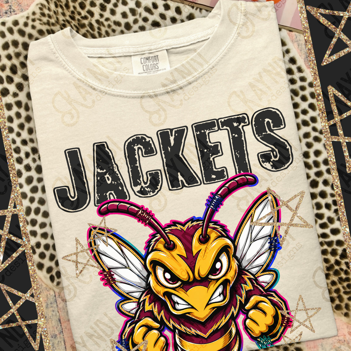 Jackets-Grunge Varsity Mascots (Kayndi) DTF Transfer