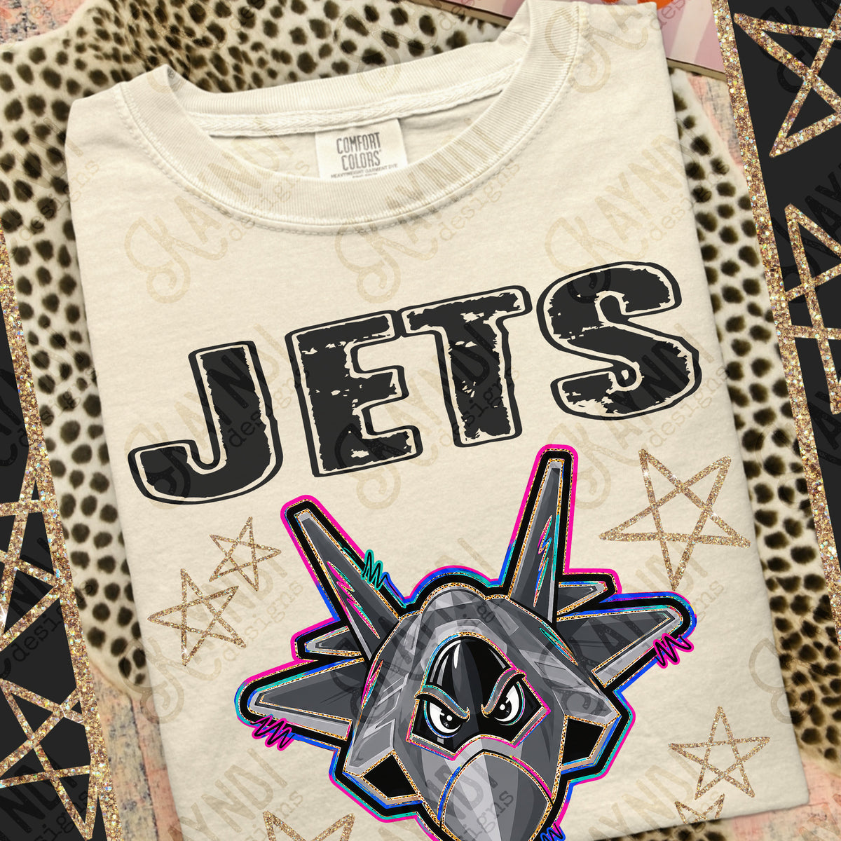 Jets-Grunge Varsity Mascots (Kayndi) DTF Transfer