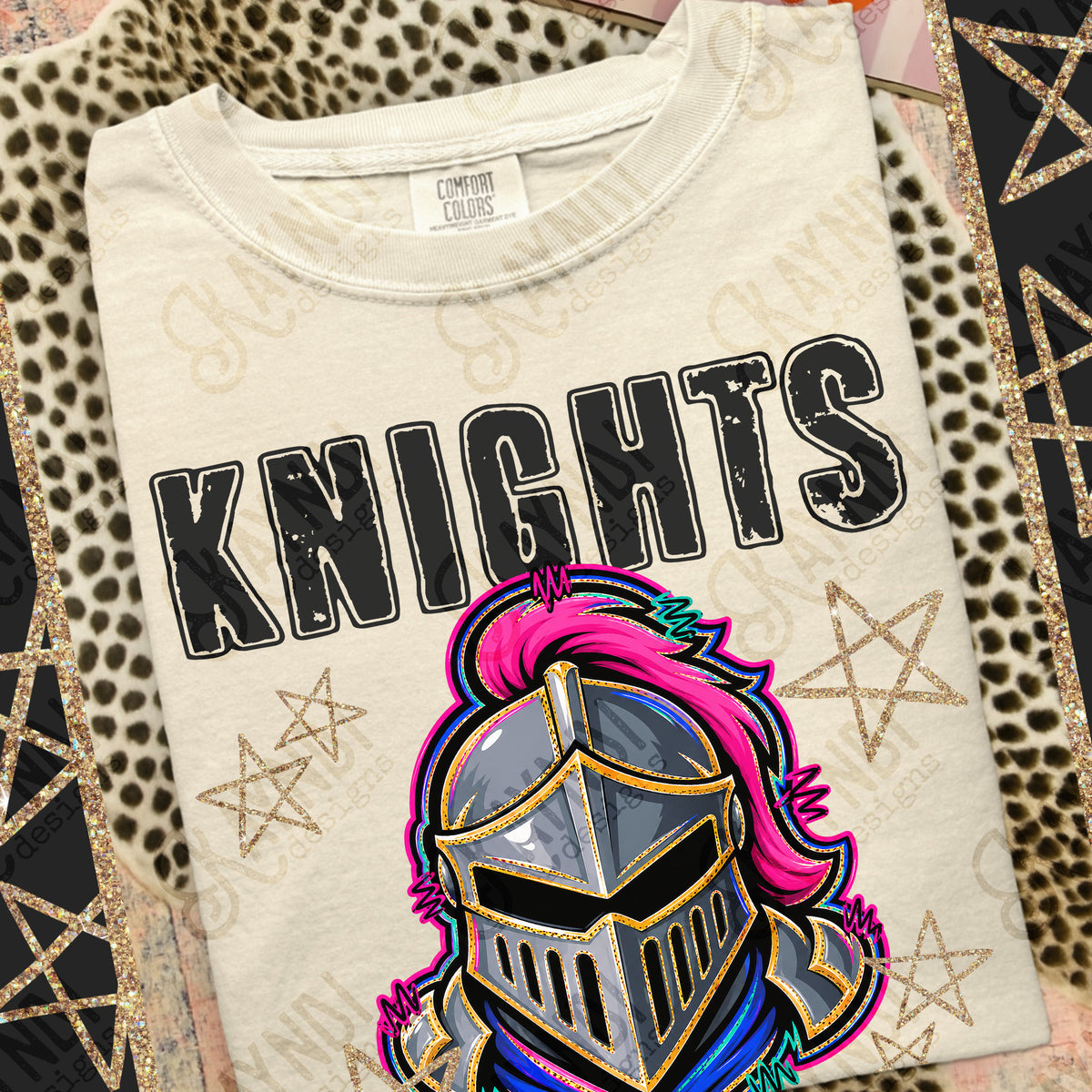 Knights-Grunge Varsity Mascots (Kayndi) DTF Transfer