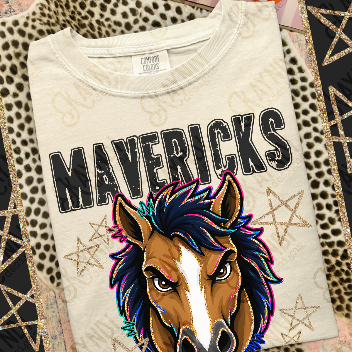Mavericks- Grunge Varsity Mascots (Kayndi) DTF Transfer